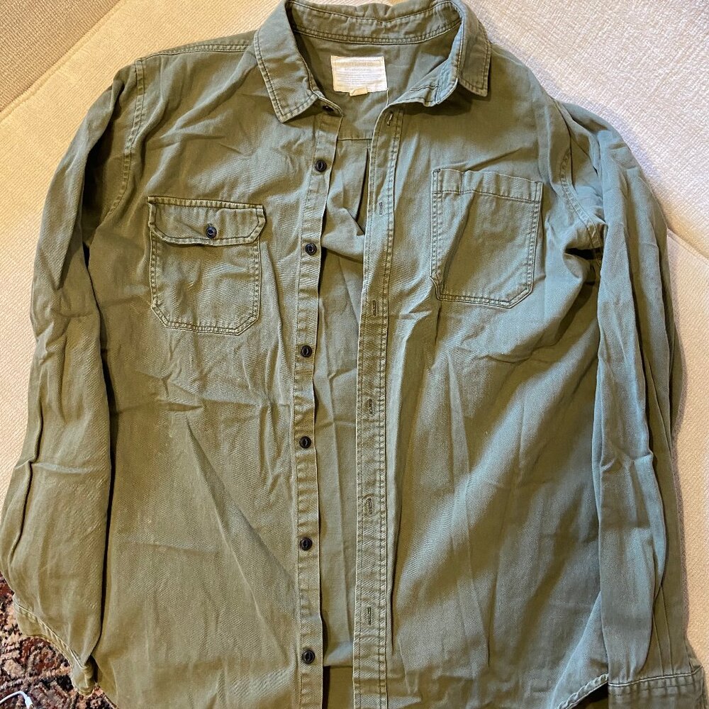 Military Style Green Cargo Shirt - Utility Supply Co - Size L